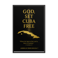 GOD, SET CUBA FREE-Framed Poster (AFH Edition)
